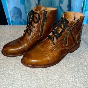 Bed Stu. Bonnie II Woman’s Leather Booties Size 6.5. Tan Rustic
